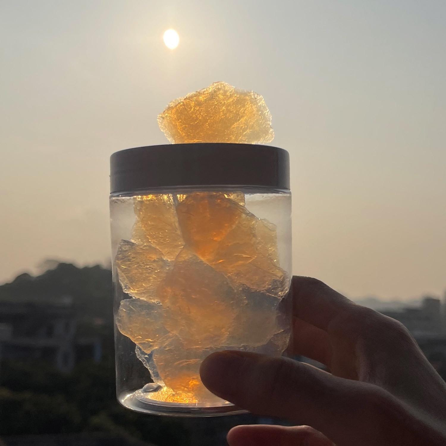 Aerogel with bottle D71 H90mm - Lightest Solid on Earth, Frozen Smoke, STEAM Science Toy