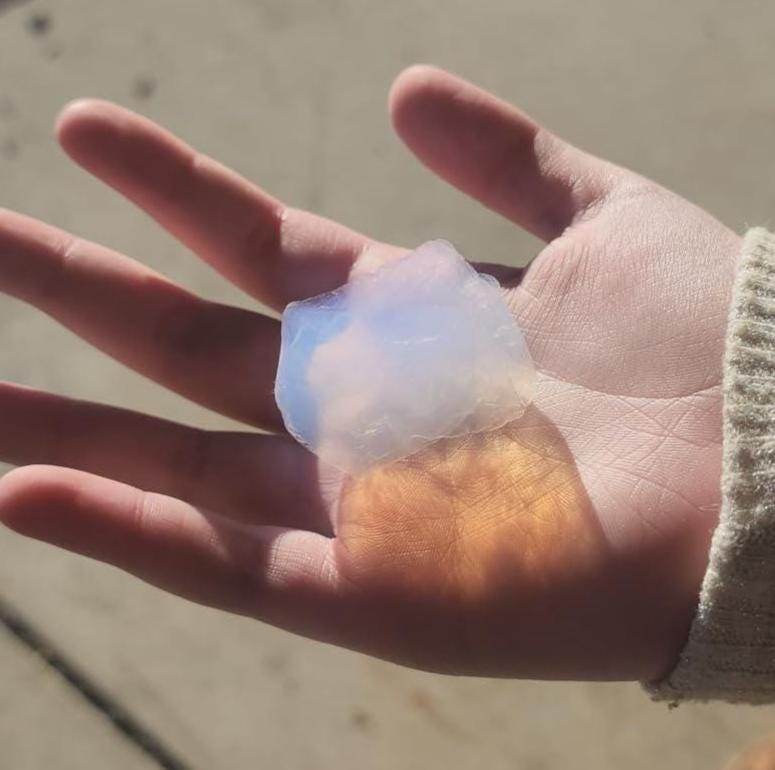 Aerogel Lamp - "Frozen Smoke" The Lightest Solid with UFO Beam Display